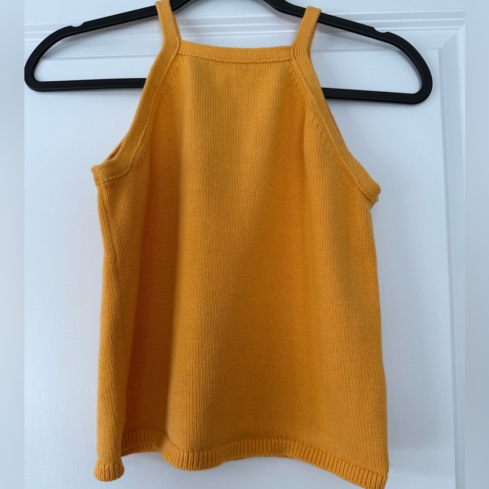 525 America Yellow Knit Halter Tank